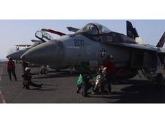 
      
      US Navy jets launch from USS Abraham Lincoln: CENTCOM
      
      