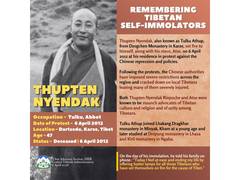
      
      CTA pays tribute to Tibetan monk Thupten Nyendak
      
      