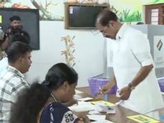 
      
      State Congress president Sunny Joseph cast vote in Kannur
      
      
