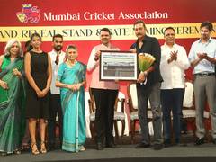 
      
      MCA unveils Ravi Shastri Stand at Wankhede Stadium
      
      