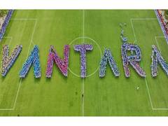 
      
      KISS students form Vantara logo to celebrate Anant Ambani's b'day
      
      