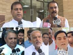 
      
      Bihar ministers hail Nitish Kumar ahead of Rajya Sabha oath-takin
      
      