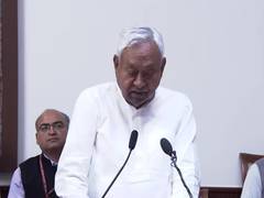 
      
      Nitish Kumar takes oath as Rajya Sabha member
      
      