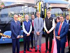 
      
      Jaishankar hands over 90 electric buses to Mauritius PM
      
      