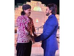 
      
      Folk singer Mame Khan shares pics with Ranveer Singh
      
      