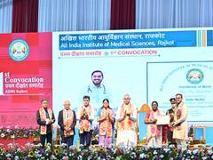 
      
      President Droupadi Murmu graces convocation ceremony of AIIMS Raj
      
      