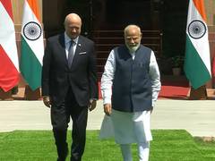 
      
      PM Modi holds a meeting with Austrian Chancellor Stocker
      
      
