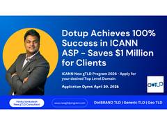 
      
      Dotup Achieves 100 percent Success in ICANN ASP
      
      