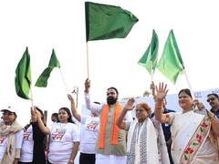 
      
      Bihar CM Samrat Choudhary participates in Nari Shakti Vandan Run
      
      
