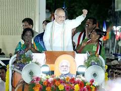 
      
      Amit Shah holds roadshow in Chennai
      
      