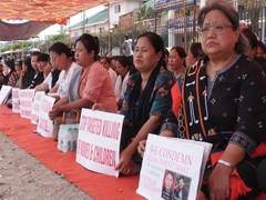 
      
      Manipur: Sit-in protest held at Khuman Lampak to condemn killings
      
      