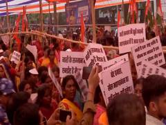 
      
      NDA women workers hold 'Jan-Aakrosh Mahila Padyatra'
      
      
