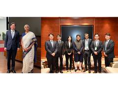 
      
      Union Ministers Nirmala Sitharaman and Piyush Goyal meet S Korean
      
      
