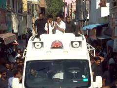 
      
      Tamil Nadu polls: MK Stalin conducts roadshow in Villivakkam
      
      