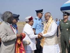 
      
      Vice President CP Radhakrishnan arrives in Karnataka
      
      