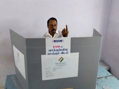
      
      Tamil Nadu Polls: KA Sengottaiyan casts vote in Gobichettipalayam
      
      