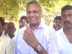 
      
      Congress MP Karti Chidambaram casts vote for Tamil Nadu elections
      
      