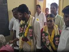 
      
      Groom casts vote along with bride after wedding in Kanchipuram
      
      