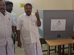 
      
      Tamil Nadu Minister Raja Kannappan casts vote in Sivaganga
      
      