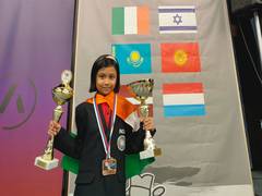 
      
      7-Year-Old Indian Chess Prodigy Shreyanshi Jain Wins Gold
      
      