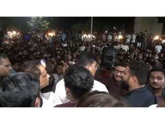 
      
      Large crowd gathers at police station after minor girl harassed
      
      