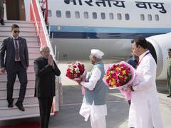 
      
      Vice-President C P Radhakrishnan arrives in Jaipur
      
      