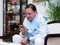 
      
      CM Dhami interacts with state board toppers
      
      