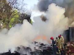
      
      Fire broke out at a tyre oil extraction unit in Sambhal
      
      