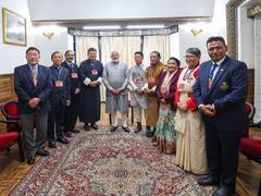 
      
      Sikkim: PM Modi interacts with Padma Awardees
      
      