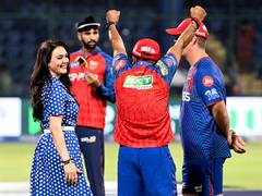 
      
      Preity Zinta cheers for Punjab Kings from stands
      
      