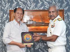 
      
      Nagaland CM Neiphiu Rio visits Indian Navy frontline platforms
      
      