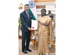 
      
      President Murmu hands credentials to new Envoy to China
      
      