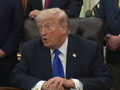 
      
      US President Donald Trump claims Iran 