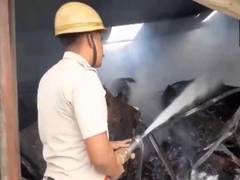 
      
      West Bengal: Fire breaks out at jute mill warehouse in Ghusuri
      
      