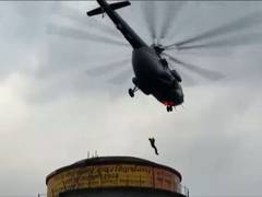 
      
      IAF rescues 2 children stranded atop water tank in UP's Gorakhpur
      
      