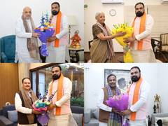 
      
      Bihar CM Samrat Choudhary meets Amit Shah, Nirmala Sitharaman
      
      