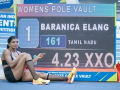 
      
      Baranica Elangovan sets new benchmark in women’s pole vault
      
      