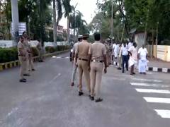 
      
      Security tightened outside Mar Ivanios College in Kerlam
      
      