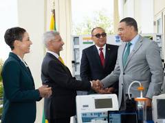 
      
      EAM Jaishankar meets Jamaican PM; gifts BHISHM Cubes
      
      