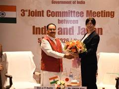 
      
      JP Nadda co-chairs 3rd India-Japan healthcare meeting
      
      