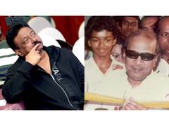 
    RGV shares throwback with Vijay, Karunanidhi
    