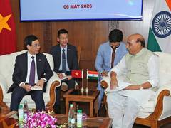 
      
      Defence Minister Rajnath Singh holds bilateral talks
      
      