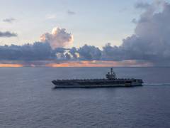 
      
      Tehran claims missile strike on US naval vessels
      
      