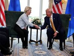 
      
      Trump holds call with EU President 
      
      