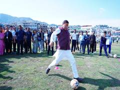
      
      Uttarakhand CM Dhami inaugurates upgraded cricket ground in Pitho
      
      