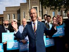 
      
      Reform UK surges in England local polls
      
      