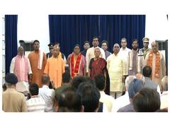 
      
      Bhupendra Chaudhary, Manoj Pandey sworn in as ministers in Yogi's
      
      