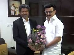 
      
      Vijay meets MK Stalin, Udhayanidhi first time after taking Oath
      
      