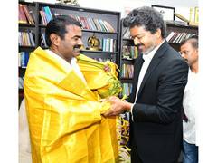 
      
      TN CM Vijay meets NTK Chief Coordinator Senthamizhan Seeman
      
      