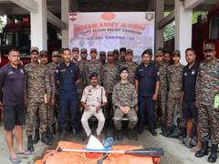 
      
      Joint Indian Army and SDRF flood relief exercise at Jorhat
      
      